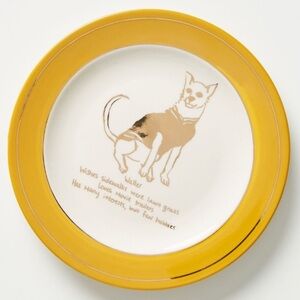 Dog Biography Walter Canape Plates set of 4